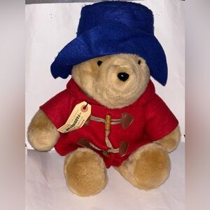 Paddington Bear Plush Red Coat Blue Hat Eden Toys Peru Tags 1980’s Vintage